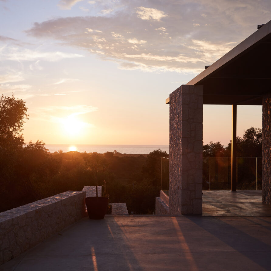 Sunset view from Villa 1